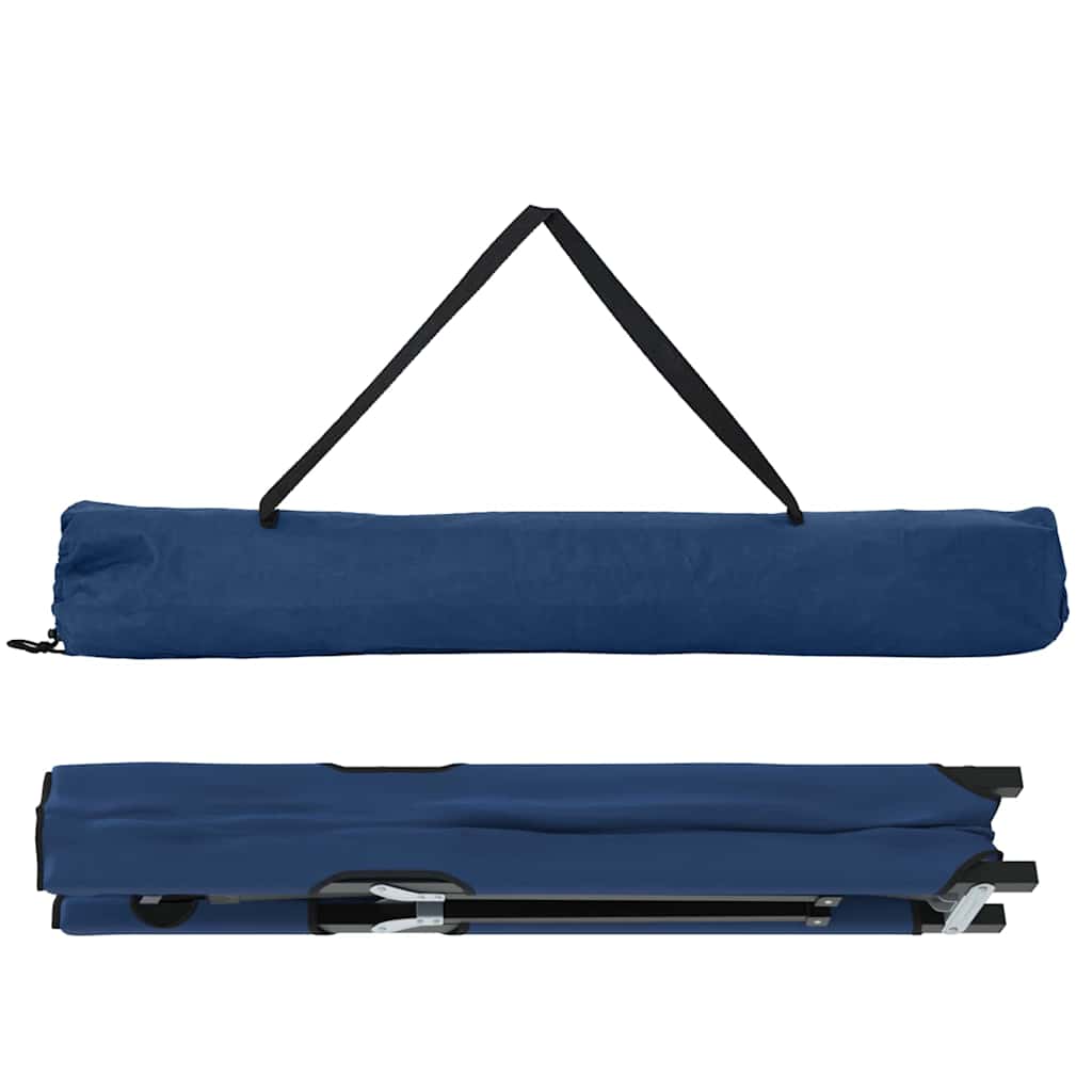 Folding Camping Bed 2 pcs Blue 206 x 76 x 74 cm Oxford Fabric