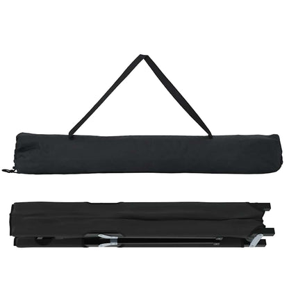 Folding Camping Bed 2 pcs Black 206 x 76 x 74 cm Oxford Fabric