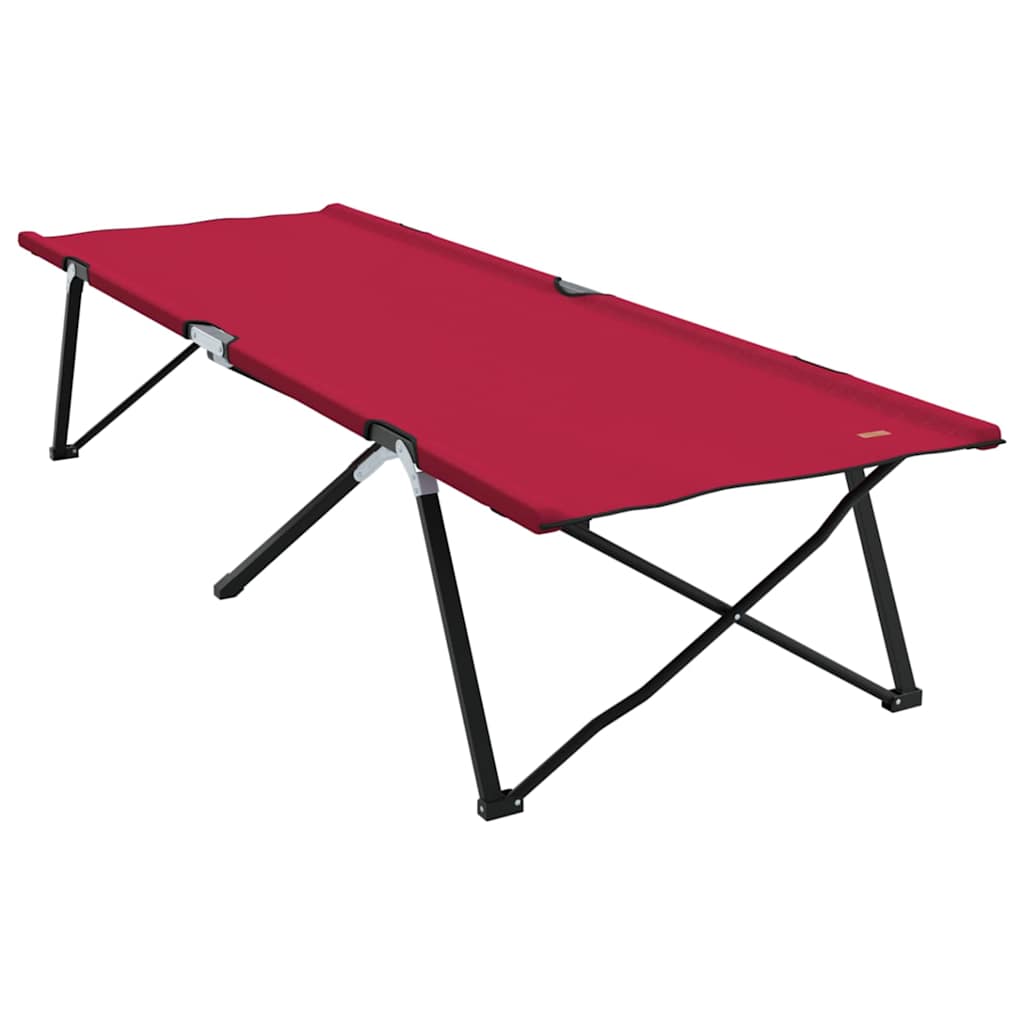 Folding Camping Bed 2 pcs Red 206 x 76 x 74 cm Oxford Fabric
