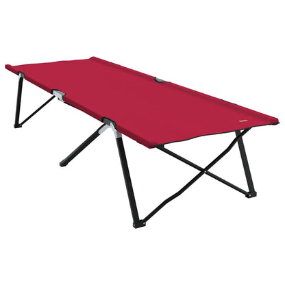 Folding Camping Bed 2 pcs Red 206 x 76 x 74 cm Oxford Fabric