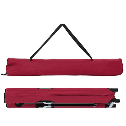 Folding Camping Bed 2 pcs Red 206 x 76 x 74 cm Oxford Fabric