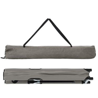 Folding Camping Bed 2 pcs Gray 206 x 76 x 74 cm Oxford Fabric