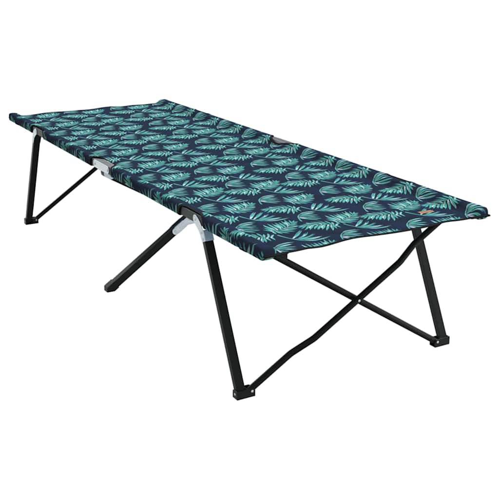 Folding Camping Bed Folding 2 pcs Leaf pattern 206 x 76 x 74 cm
