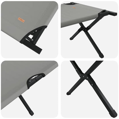 Folding Camping Bed Folding Manual Gray Oxford Fabric