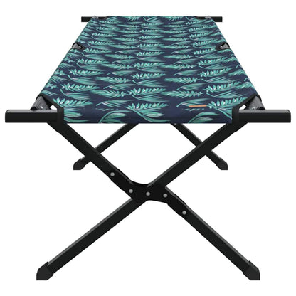 Folding Camping Bed Folding Manual Leaf pattern Oxford Fabric