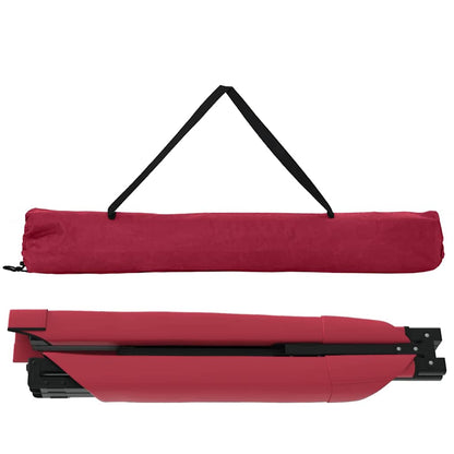 Folding Camping Bed Folding Manual Red Oxford Fabric