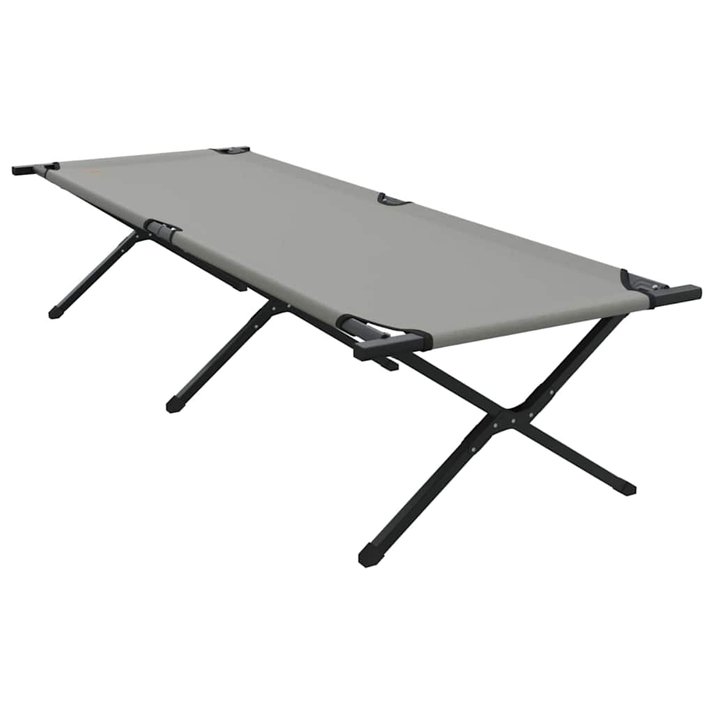 Folding Camping Bed Folding Manual Gray Oxford Fabric