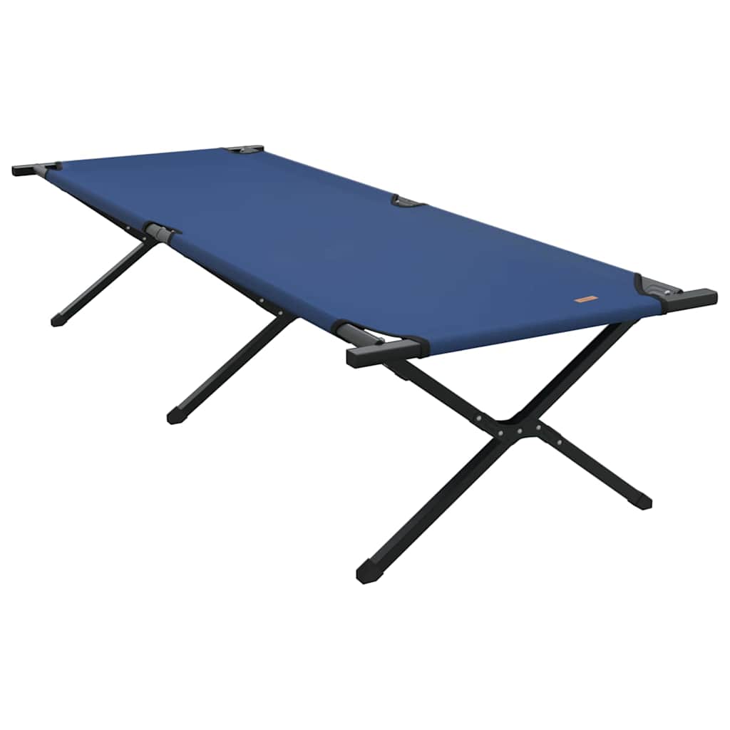 Folding Camping Bed Folding Manual Blue Oxford Fabric