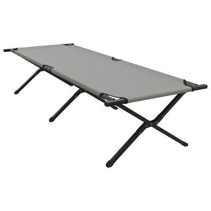 Folding Camping Bed Folding Manual Gray Oxford Fabric