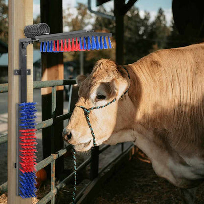 Cattle Brushes Red and Blue 84 x 10 x 91 cm Plastic and Steel