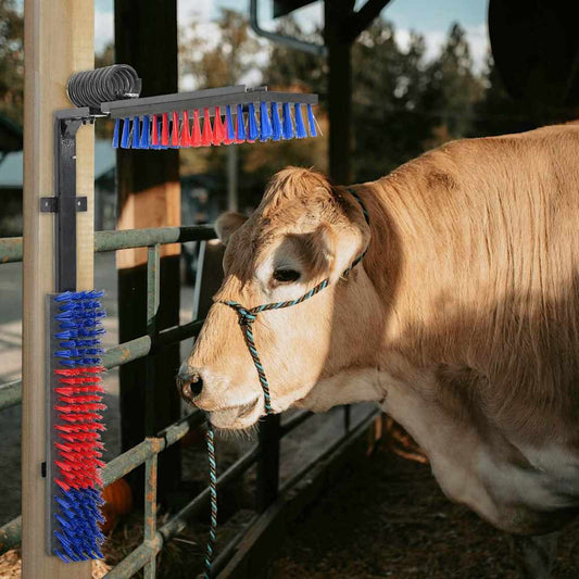 Cattle Brushes Red and Blue 84 x 10 x 91 cm Plastic and Steel