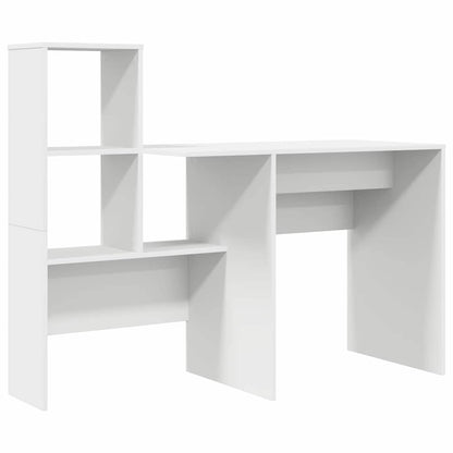 Desk with Drawer White 51.77 x 19.69 x 41.93 in Engineered Wood