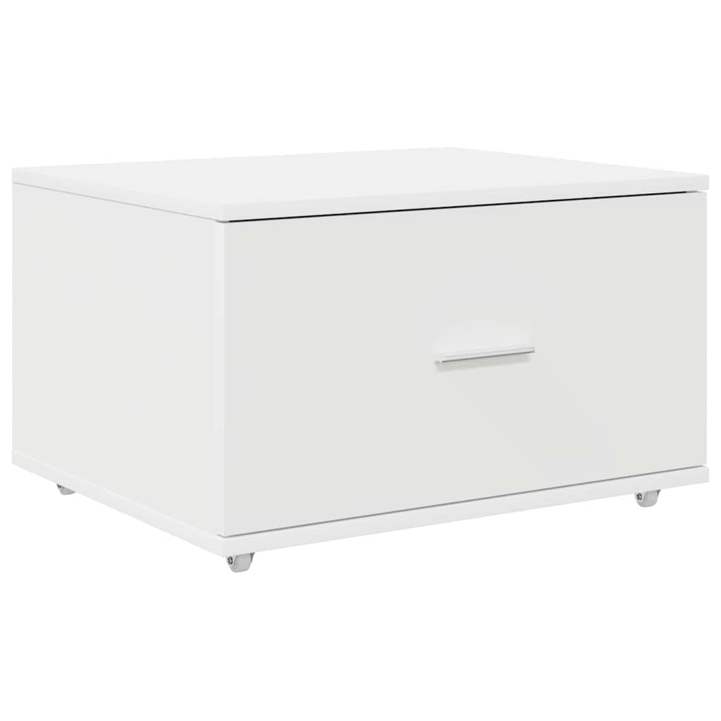Desk with Drawer White 51.77 x 19.69 x 41.93 in Engineered Wood
