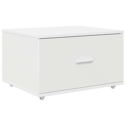 Desk with Drawer White 51.77 x 19.69 x 41.93 in Engineered Wood