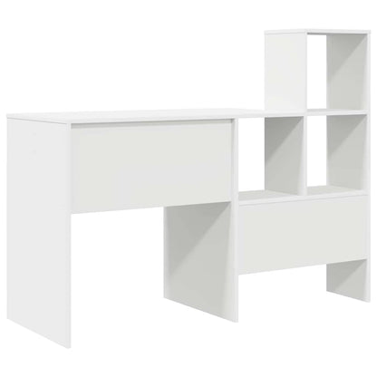 Desk with Drawer White 51.77 x 19.69 x 41.93 in Engineered Wood