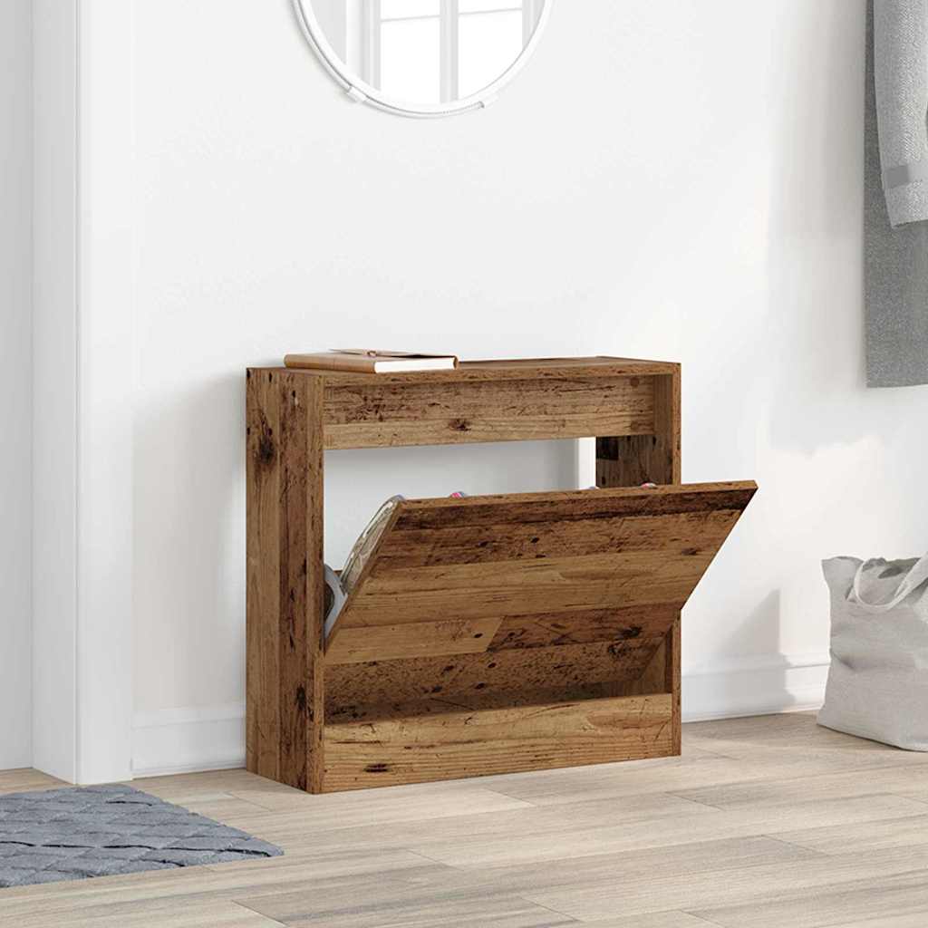 Shoe Cabinet Old Wood 23.6" x 8.3" x 22.4" Engineered wood
