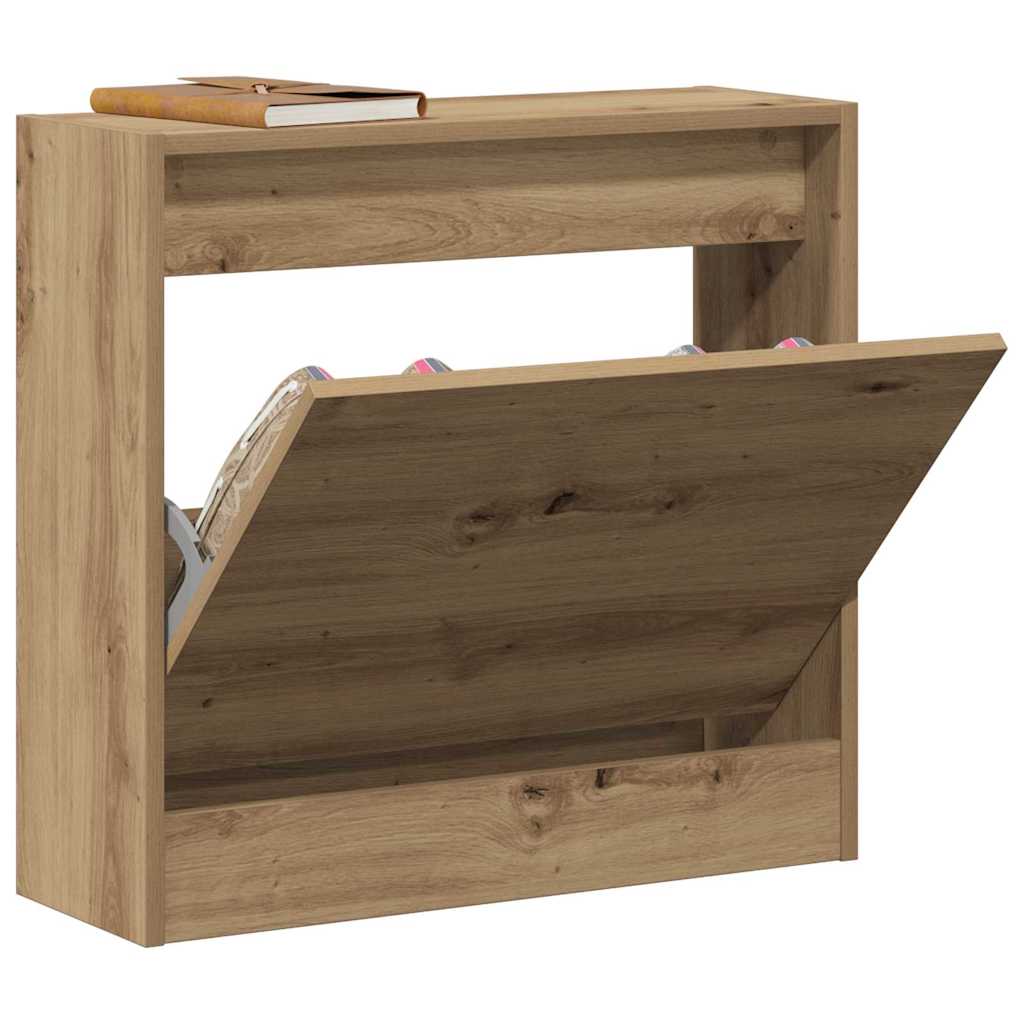 Shoe Cabinet artisan oak 23.6" x 8.3" x 22.4" Engineered wood