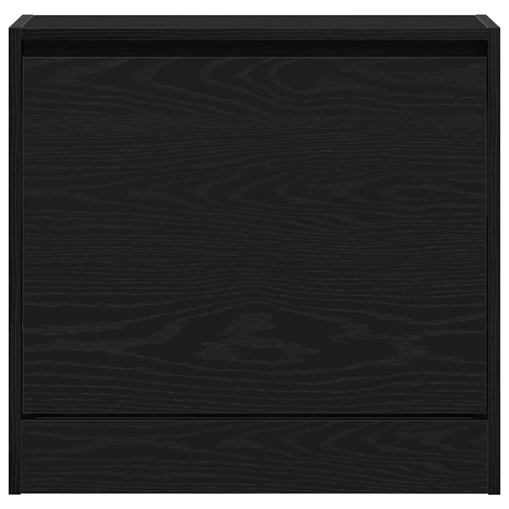 Shoe Cabinet Black oak 23.6" x 8.3" x 22.4" Engineered wood