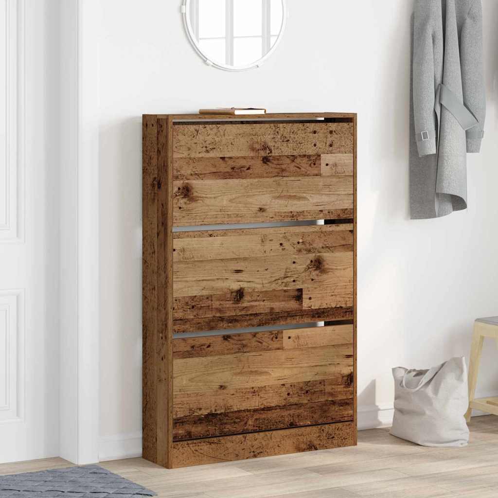 Shoe Cabinet Old wood 31.5" x 8.3" x 49.4" Engineered wood