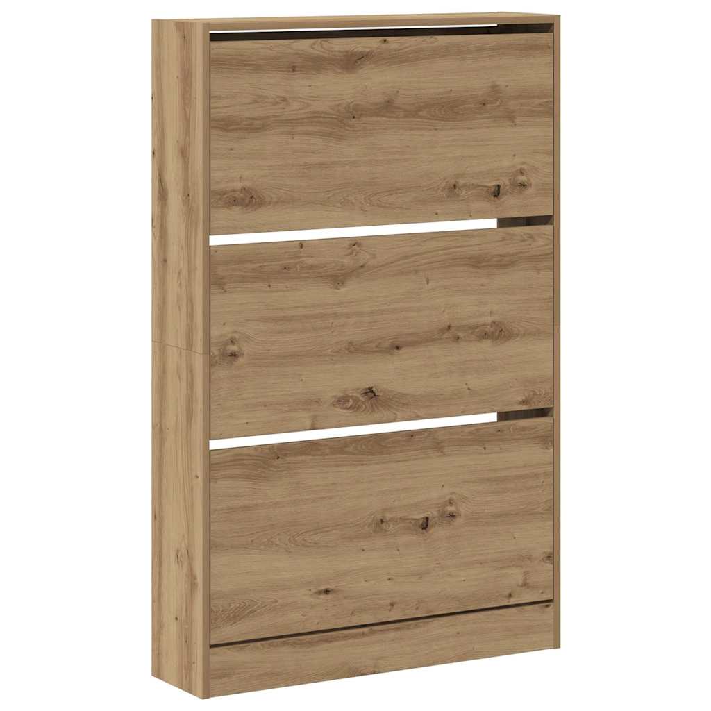 Shoe Cabinet artisan oak 31.5" x 8.3" x 49.4" Engineered wood
