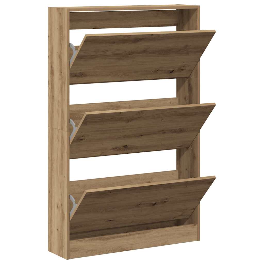 Shoe Cabinet artisan oak 31.5" x 8.3" x 49.4" Engineered wood