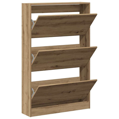 Shoe Cabinet artisan oak 31.5" x 8.3" x 49.4" Engineered wood