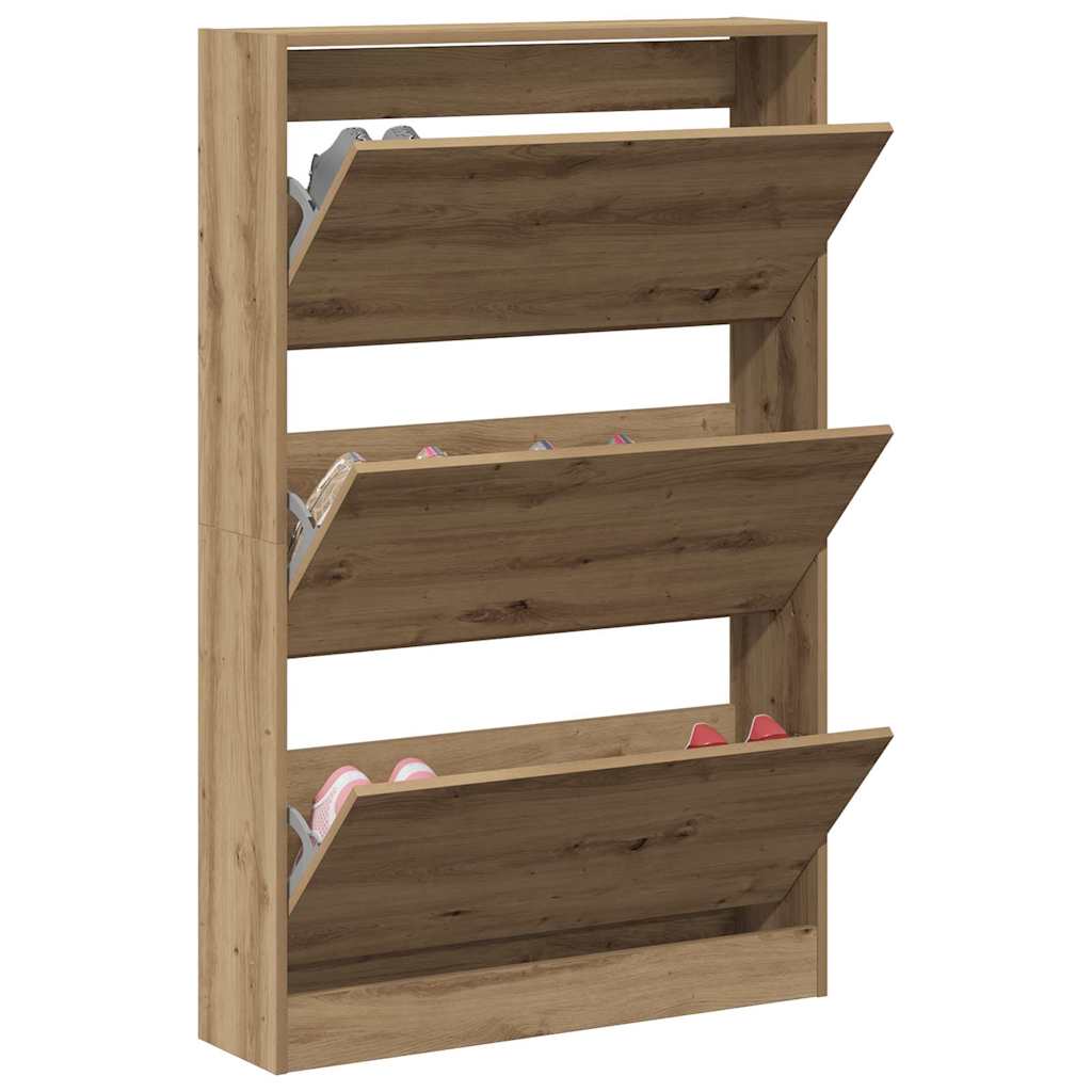 Shoe Cabinet artisan oak 31.5" x 8.3" x 49.4" Engineered wood