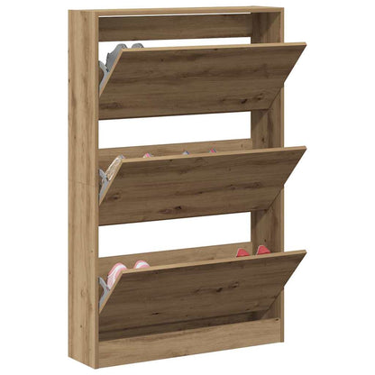 Shoe Cabinet artisan oak 31.5" x 8.3" x 49.4" Engineered wood