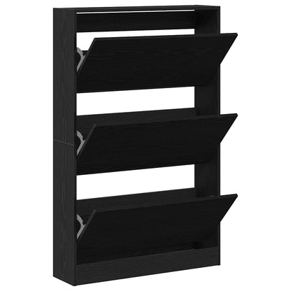 Shoe Cabinet Black oak 31.5" x 8.3" x 49.4" Engineered wood