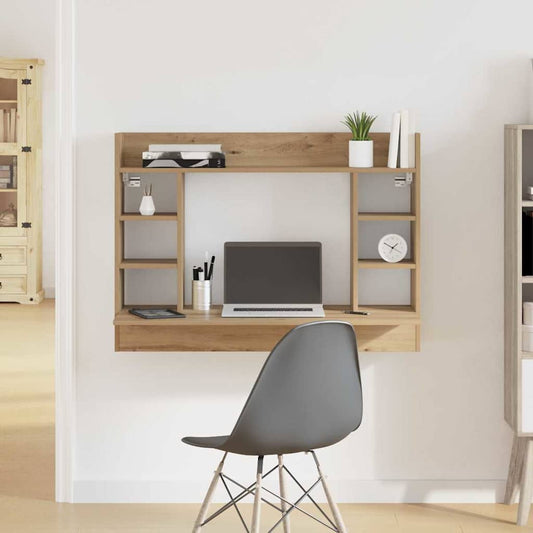 Wall-Mounted Desk artisan oak 105 x 48 x 75 cm Engineered wood