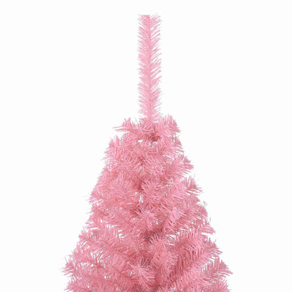 Artificial Pre-lit Christmas Tree with 150 LEDs Pink 47.2" PVC