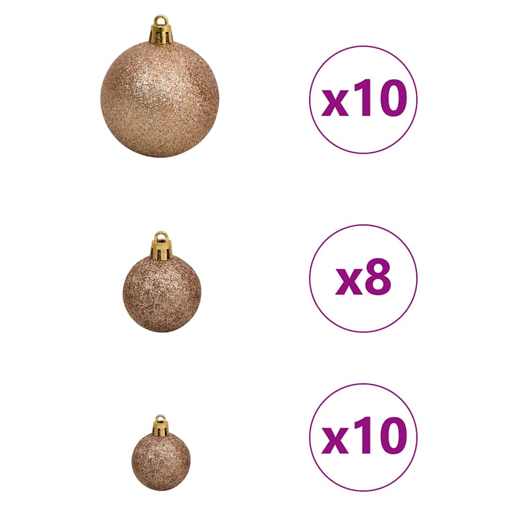 Artificial Pre-lit Christmas Tree with 300 LEDs Pink 70.9" PVC