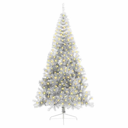 Artificial Pre-lit Christmas Tree Silver 82.7" PET
