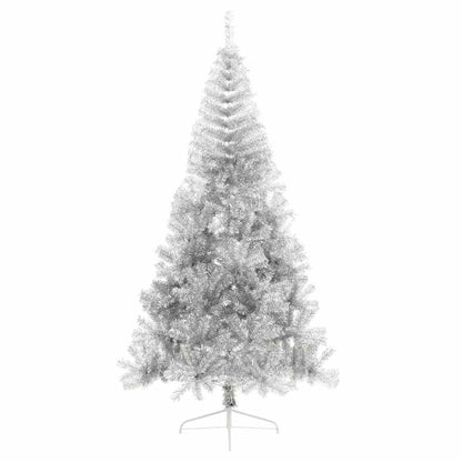 Artificial Pre-lit Christmas Tree Silver 82.7" PET