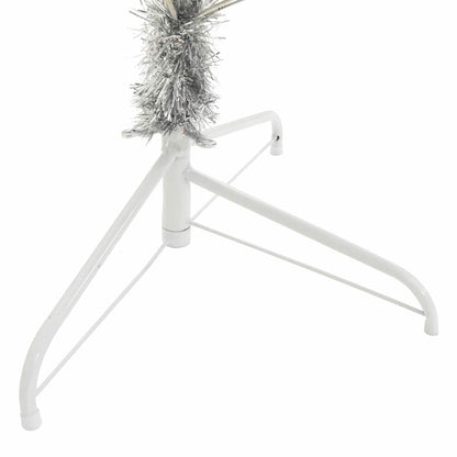 Artificial Pre-lit Christmas Tree Silver 94.5" PET