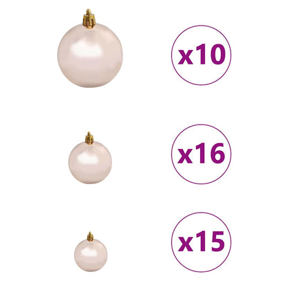 Artificial Pre-lit Christmas Tree Silver 94.5" PET