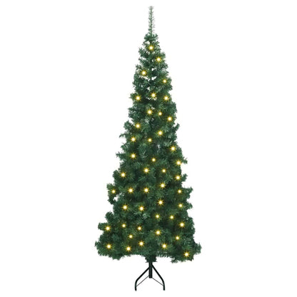 Corner Artificial Christmas Tree Green 82.7" PVC and Metal