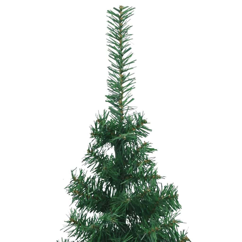Corner Artificial Christmas Tree Green 94.5" PVC and Metal