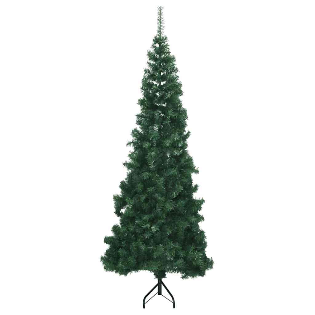 Corner Artificial Christmas Tree Green 94.5" PVC and Metal