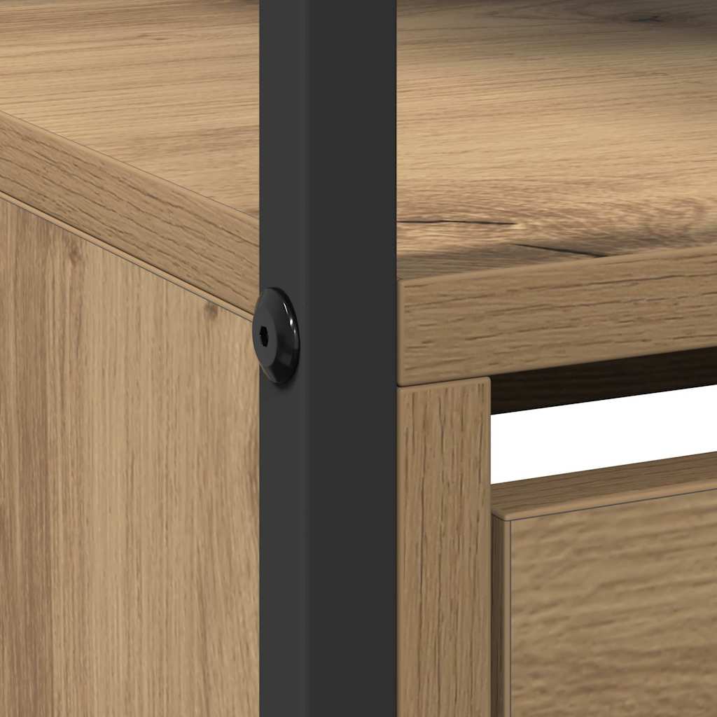 Shoe Cabinet artisan oak 100 x 34 x 112 cm Engineered wood