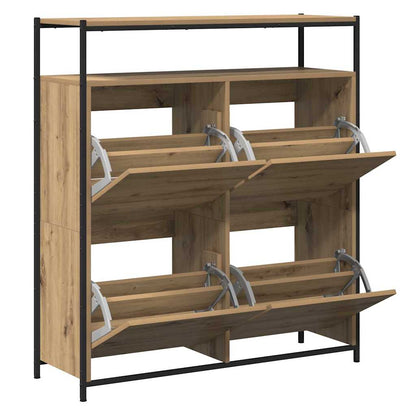Shoe Cabinet artisan oak 100 x 34 x 112 cm Engineered wood