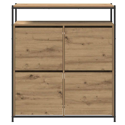 Shoe Cabinet artisan oak 100 x 34 x 112 cm Engineered wood