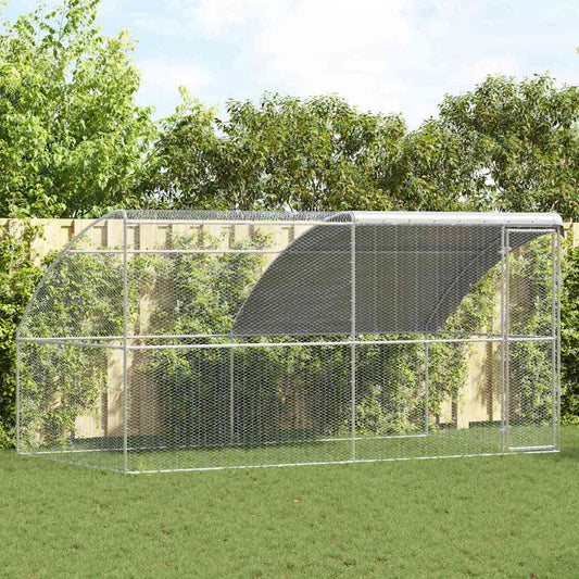 Chicken Cage Silver 400 x 200 x 198.5 cm Galvanized steel