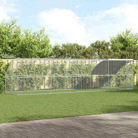 Chicken Cage Silver 800 x 200 x 198.5 cm Galvanized steel