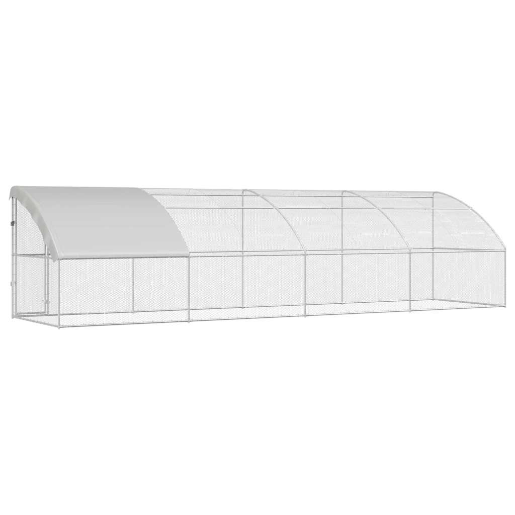 Chicken Cage Silver 800 x 200 x 198.5 cm Galvanized steel