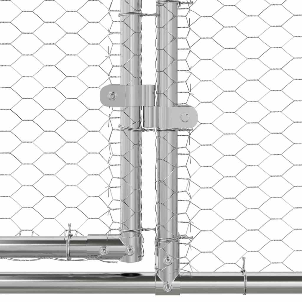 Chicken Cage Silver 6.56 x 6.56 x 6.56 ft Galvanised Steel