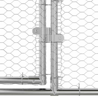 Chicken Cage Silver 6.56 x 6.56 x 6.56 ft Galvanised Steel