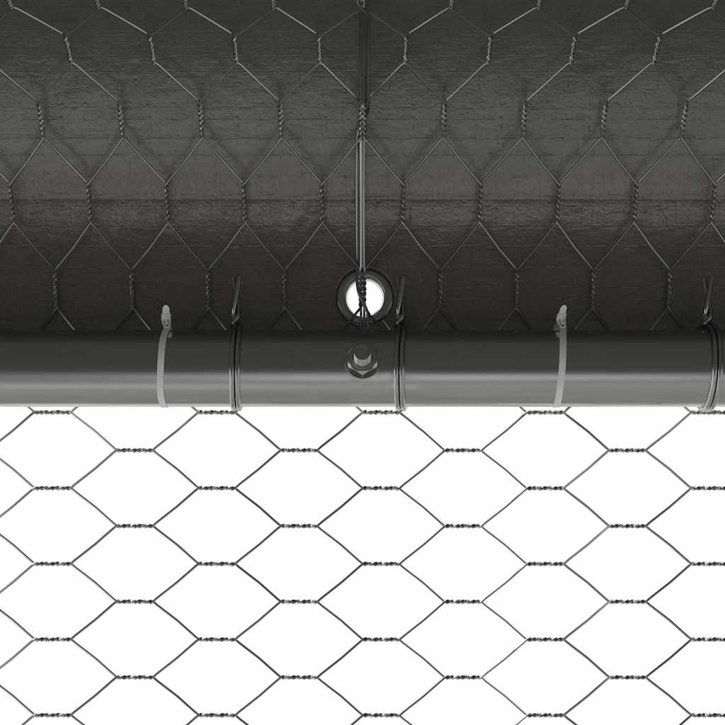 Chicken Cage Silver 6.56 x 6.56 x 6.56 ft Galvanised Steel