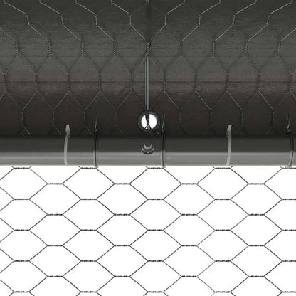 Chicken Cage Silver 6.56 x 6.56 x 6.56 ft Galvanised Steel