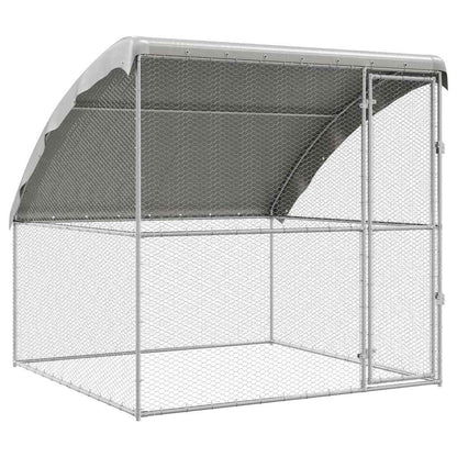 Chicken Cage Silver 6.56 x 6.56 x 6.56 ft Galvanised Steel